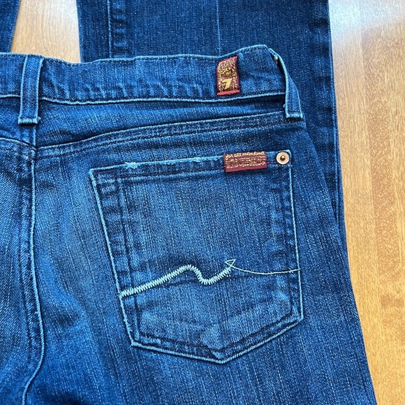 7 For All Mankind Low Rise Bootcut Jeans Size 28 - Picture 2 of 7